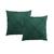 kit 2 capas de almofada suede drapeada 45x45 decorativa verde musgo