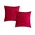 kit 2 capas de almofada suede drapeada 45x45 decorativa vermelho