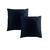 kit 2 capas de almofada suede drapeada 45x45 decorativa preto