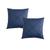 kit 2 capas de almofada suede drapeada 45x45 decorativa azul