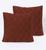 Kit 2 Capas De Almofada Tricot 45x45cm C/ zíper Sofa Trico KIT2106445 Terracota