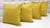 Kit 2 Capas De Almofadas Decorativas Sued Lisas 60x60 Lindas Amarelo