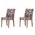 Kit 2 Capas de Cadeira Malha Lisa ou Estampada Decorativa Elegante Elástica Ajustável Elegante Bonita Mandala Color 442896