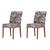 Kit 2 Capas de Cadeira Malha Lisa ou Estampada Decorativa Elegante Elástica Ajustável Elegante Bonita Tropical 442900