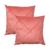 Kit 2 Capas para Almofada Drapeada em Veludo Quadrada 50x50 com Enchimento Rosa Coral