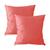 Kit 2 Capas para Almofada em Veludo Liso 43x43 com Enchimento 50x50 Várias Cores Rosa Coral