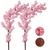 Kit 2 Cerejeira Curva Japonesa Cores  Artificial Sem Vaso Decor Rosa Bebê