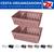 Kit 2 Cesto Organizador Rattan c/ Divisória Removível 17x11 Rose