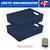 Kit 2 Cestos Organizador Armário Gaveta Lavanderia M 33x23 Azul Marinho