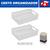 Kit 2 Cestos Organizador Multiuso Armário Lavanderia 24x16 Branco