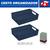 Kit 2 Cestos Organizador Multiuso Armário Lavanderia 24x16 Azul Marinho