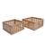 Kit 2 cestos organizadores ripados de bambu de 22cm e 24cm - Oikos NATURAL