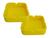 Kit 2 Cinzeiro de Silicone Quadrado Não Queima Não Quebra Resistente Em Borracha Amarelo