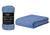 Kit 2 Cobertor Coberta Manta Casal Microfibra Anti Alérgica Azul Medio