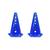 Kit 2 Cones com 1 Barreira e 1 Sinalizador - Altura ajustável - Agilidade Funcional Azul