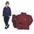 Kit 2 conjuntos casaco e calça esportivo agasalho infantil bebe uniforme inverno de frio peluciado Azul marinho, Vinho