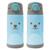 Kit 2 copos infantil garrafa de água suco buba termico parede dupla com canudo gumy Azul