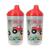 Kit 2 copos pisca-pisca térmico com bico rigido 300ml nuby antivazamento Vermelho