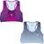 Kit 2 Cropped Feminino Para Ginástica Top Treino Moda Fitness Confortável Corrida Caminhada Estampas Joy, Preto cinza