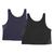 Kit 2 Cropped Regata Cavado Good Look Dry Fit Proteção Solar UV Feminino Fitness Academia Treino Blusinha Confortável Preto, Azul