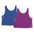 Kit 2 Cropped Regata Cavado Good Look Dry Fit Proteção Solar UV Feminino Fitness Academia Treino Blusinha Confortável Azul, Roxo