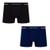 Kit 2 Cueca Boxer Box Microfibra  Selene Masculina Original - CE Preta com marinho