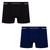 Kit 2 cueca boxer box microfibra  selene masculina original Preta com marinho