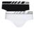 Kit 2 Cueca Slip Masculina Microfibra Seamless Lupo 691 Original Preto, Branco