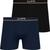 Kit 2 Cuecas Boxer Lupo Original Em Microfibra Sem Costura Adulto Box Masculina Atacado 436 1 azul marinho, 1 preta