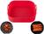 Kit 2 Formas Silicone Air Fryer Fritadeira Elétrica Forno Quadrada Vermelho