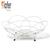 Kit 2 Fruteiras de Mesa Aço Aramado Luxo Cesto Moderno Multiuso Giofer  Branco