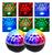 Kit 2 Globo Bola Maluca Luz Led Colorido Rgb Usb Mini Iluminação Vibrante Festa Balada  LEY2147 Preto