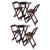Kit 2 Jogos de Mesa Bistrô de Madeira com 2 Cadeiras Dobravel Ideal para Bar e Restaurante Imbuia MARROM