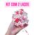 Kit 2 Laços Bola Prontos Presente Aniversário Mães Namorados LB6-Branco C/ Vermelho