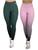 Kit 2 legging fitness jacquard degradê zero transparência Verde militar, Rosa bebê