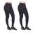 Kit 2 leggings feminina adulto lisa basica suplex fitness uniforme academia ginástica trabalho Preto