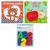 Kit 2 livrinhos educativo e 1 letras e números brinquedo para hora do banho infantil bebe menino menina buba Um dia ursinho, Conhecendo frut