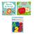 Kit 2 livrinhos educativo e 1 letras e números brinquedo para hora do banho infantil bebe menino menina buba Animais flores, Conhecendo frut