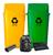 Kit 2 Lixeiras Para Coleta Seletiva De 60l Com Saco De Lixo Amarelo/Verde