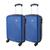 Kit 2 Malas Bordo Viagem Rodas Dupla 360 Cadeado Tam P 10kg Azul 8190