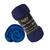 Kit 2 Mantas Antialérgicas Microfibra Casal Cobertores Azul Escuro