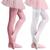 Kit 2 Meias-Calças Selene Ballet Fio 40 Infantil - Branco e Rosa Rosa, Branco