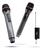 Kit 2 Microfone Sem Fio Profissional Uhf Led Com Receptor Ec Cinza