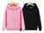 Kit 2 Moletons Liso Flanelado Blusa De Frio Canguru Casual Rosa, Preto