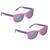 Kit 2 óculos de sol para bebê armação flexível com lenço e estojo proteção uva uvb buba Pink