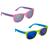 Kit 2 óculos de sol para bebê armação flexível com lenço e estojo proteção uva uvb buba Pink, Verde com azul