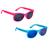 Kit 2 óculos de sol para bebê armação flexível com lenço e estojo proteção uva uvb buba Rosa, Azul