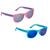 Kit 2 óculos de sol para bebê armação flexível com lenço e estojo proteção uva uvb buba Pink, Azul