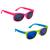 Kit 2 óculos de sol para bebê armação flexível com lenço e estojo proteção uva uvb buba Rosa, Verde com azul