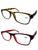 Kit 2 Óculos Para Leitura Com Grau Cristal +1.00 Até +4.00 - REF 001 Tartaruga, Vermelho